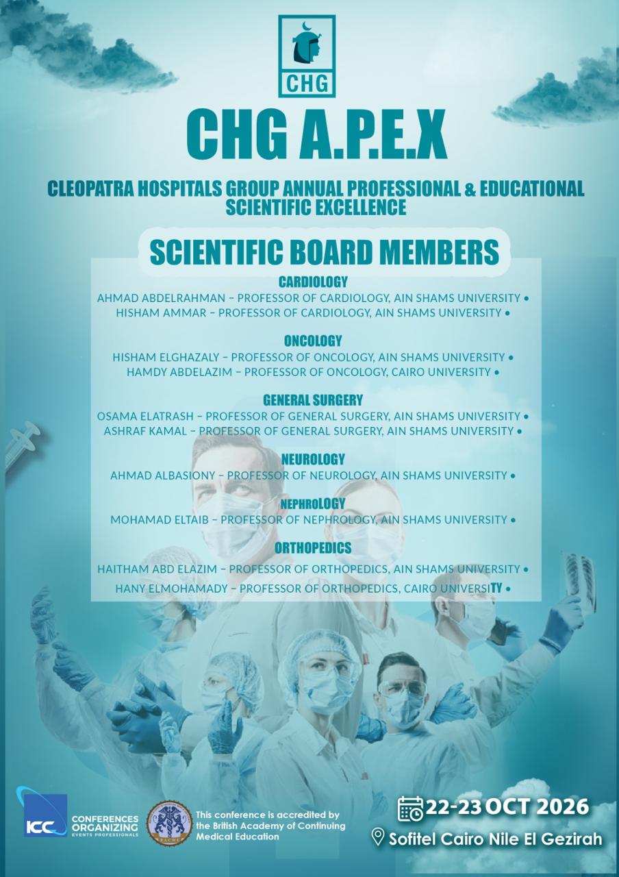 CLEOPATRA HOSPITALS GROUP ANNUAL PROFESSIONAL & EDUCATIONAL SCIENTIFIC EXCELLENCE